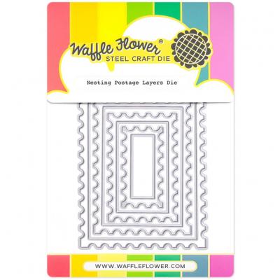 Waffle Flower Dies - Nesting Postage Layers