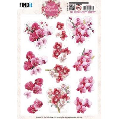 Find It Trading Floral Elegance Pushout Sheet - Orchid Grace