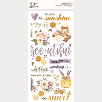Simple Stories Simple Vintage Lavender Fields - Foam Stickers