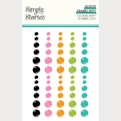 Simple Stories Color Me Happy - Glossy Enamel Dots