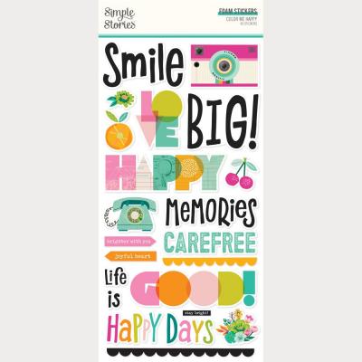 Simple Stories Color Me Happy - Foam Stickers