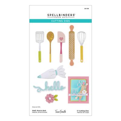 Spellbinders Make It & Bake It Etched Dies - Fluff, Frost & Roll