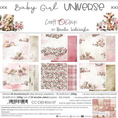 Craft O'Clock Baby Girl Universe - Paper Set