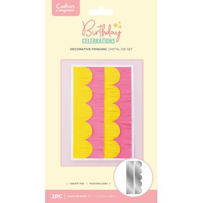 Crafters Companion Birthday Celebrations Cutting Dies - Decorative Fringing