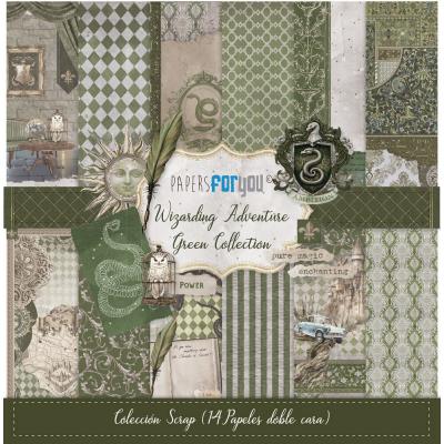 Papers For You Wizarding Adventure Houses - Scrap Paper Pack Green