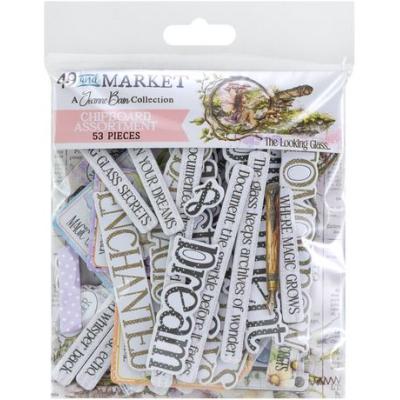 49 And Market The Looking Glass - Chipboard Set