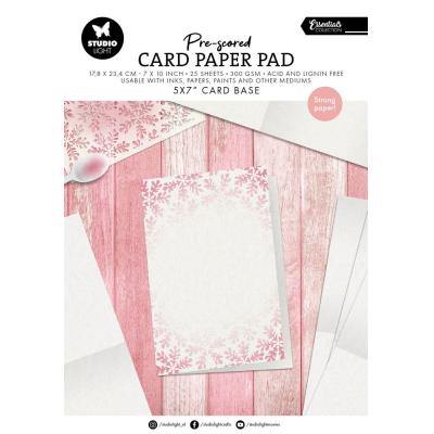 Studio Light Pre-Scored Card Paper Pad White Cards