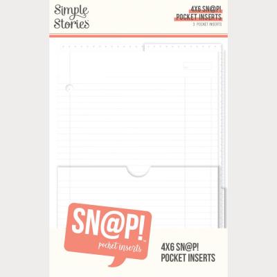 Simple Stories SN@P! Binder Inserts - Pocket 4x6 Inch