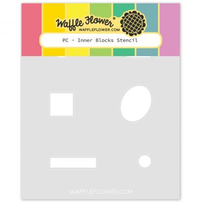 Waffle Flower Postage Collage Stencil - Inner Blocks