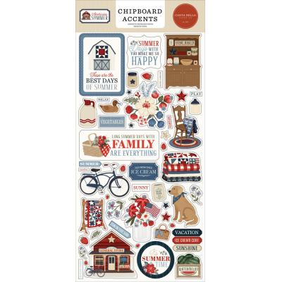 Carta Bella Americana Summer - Chipboard Accents
