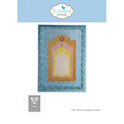 Elizabeth Craft Designs Beautiful Blooms Die - Stitched Rectangles And Labels