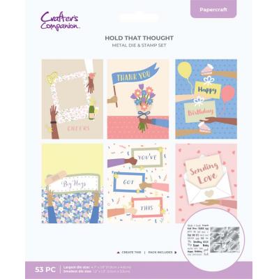 Crafter's Companion Stamp & Die Set - Hands And Banners Celebration