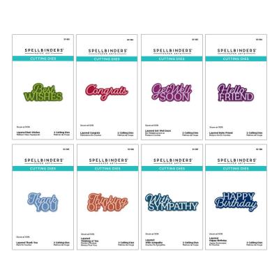 Spellbinders Essentially Yours Sentiments Etched Dies - I Want It All! Bundle