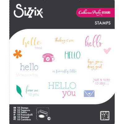 Sizzix Catherine Pooler Stempel - Hello Sentiments