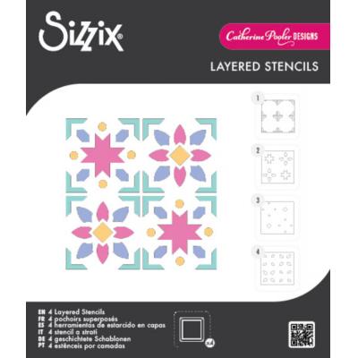 Sizzix Stencil Print & Pattern - Patchework Tile
