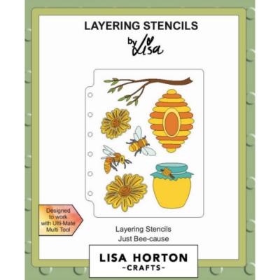 Lisa Horton Crafts Stencil - Just Bee-cause