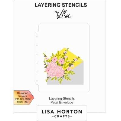 Lisa Horton Crafts Stencil - Floribunda Petal Envelope