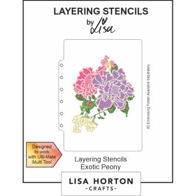 Lisa Horton Crafts Stencil - Exotic Peony