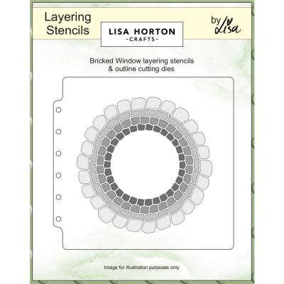 Lisa Horton Crafts Stencil & Die - Bricked Window