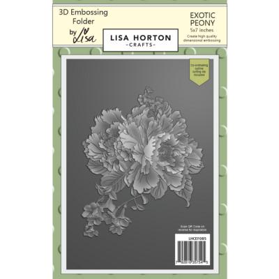 Lisa Horton Crafts 3D Embossing Folder And Die - Exotic Peony