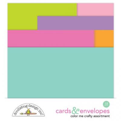 Doodlebug Color Me Crafty Cards & Envelopes