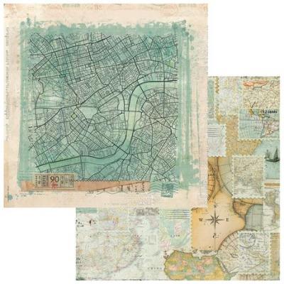 49 and Market Travel Diaries Designpapier - Adventure
