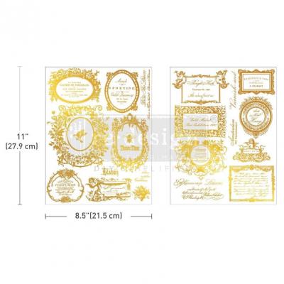 Prima Marketing Re-Design Transfers Gold - Fleur De Minuit
