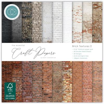 Craft Consortium Essential Paper Pad - Brick Textures 2