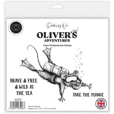 Craft Consortium Oliver's Adventures Stempel - Brave & Free