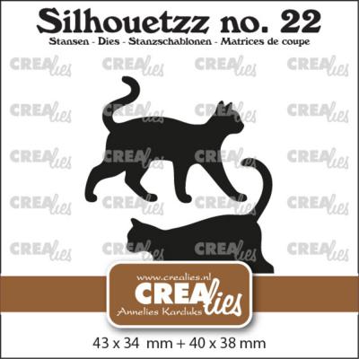 Crealies Silhouetzz Dies - Cats Standing