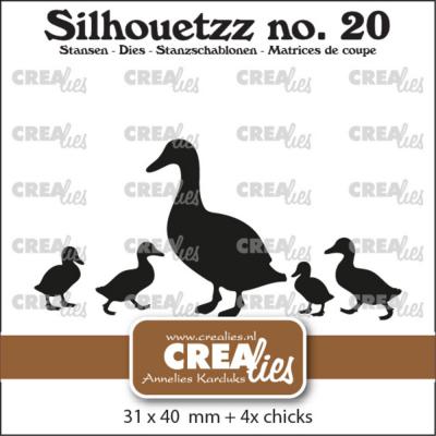 Crealies Silhouetzz Dies - Ducks In A Row