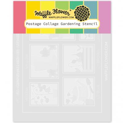 Waffle Flower Stencils - Postage Collage - Gardening