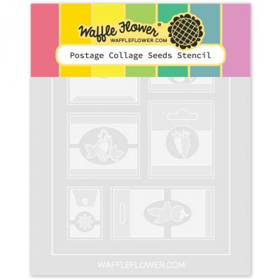 Waffle Flower Stencils - Postage Collage - Seeds