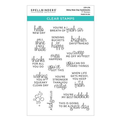 Spellbinders Shiny New Day Stempel - Sentiments
