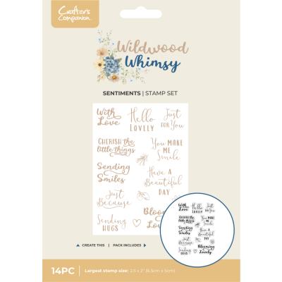 Crafter's Companion Wildwood Whismy  Stempel - Whimsical Sentiments
