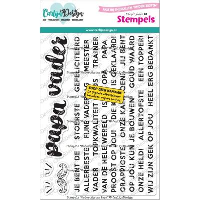 CarlijnDesign Stempel - Onderteksten Voor Papa (NL)