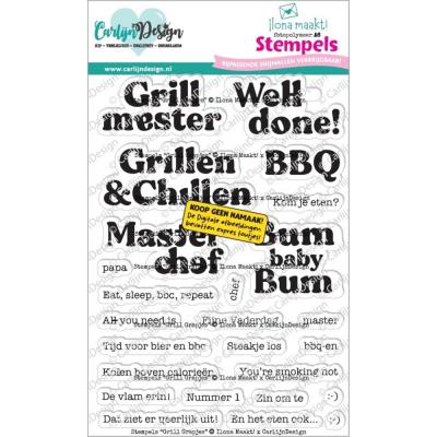 CarlijnDesign Stempel - Grill Grapjes (NL)