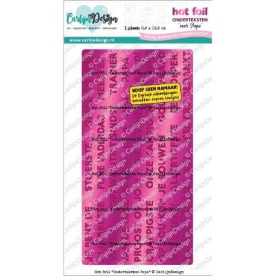 CarlijnDesign Hot Foil Plate - Onderteksten Papa (NL)