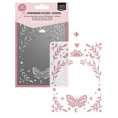 Vaessen Creative Embossing Folder + Stencil - Twilight Tarot