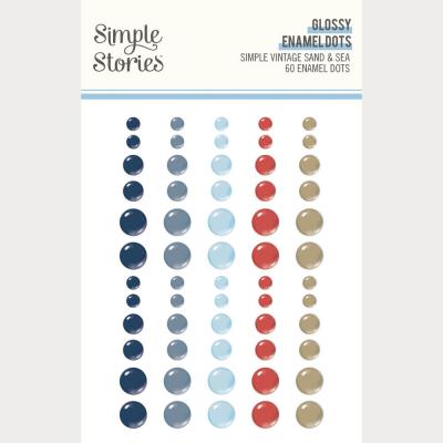 Simple Stories Simple Vintage Sand & Sea - Glossy Enamel Dots