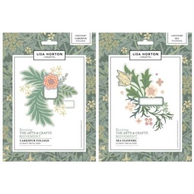 Lisa Horton Crafts Dies - William Morris Inspired Larkspur Foliage & Sea Flowers Dies