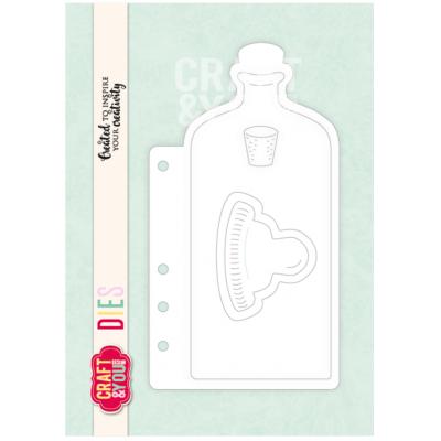 Craft & You Design Fun By The Sea Dies - Bottle Journal Base