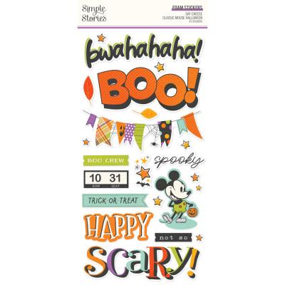 Simple Stories Say Cheese Classic Mouse Halloween - Foam Stickers