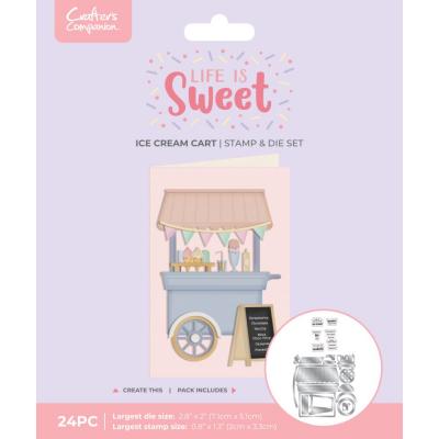 Crafter's Companion Life Is Sweet Stamp & Die - Ice Cream Cart
