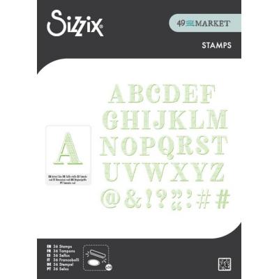 Sizzix by 49 and Market Stempel - Textured Alphabet