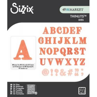 Sizzix by 49 and Market Thinlits - Lino Type Revival