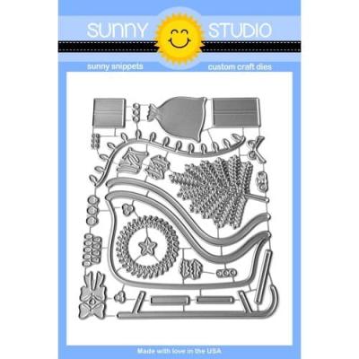 Sunny Studios Cutting Dies - Sleigh Ride Surprise