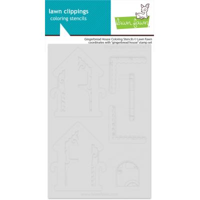 Lawn Fawn Coloring Stencils - Gingerbread House