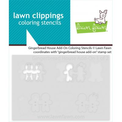 Lawn Fawn Coloring Stencils - Gingerbread House Add-On