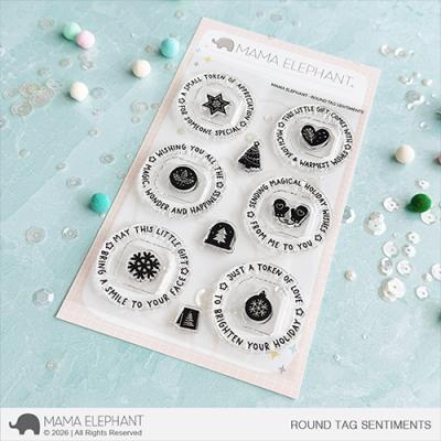 Mama Elephant Stempel - Round Tag Sentiments